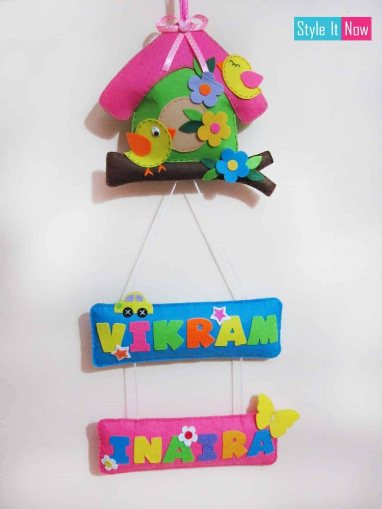 Two Tier Bird House Name Hanging